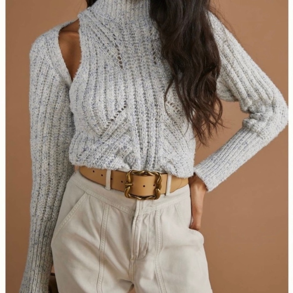 Anthropologie sweater tank with matching sweater crop top